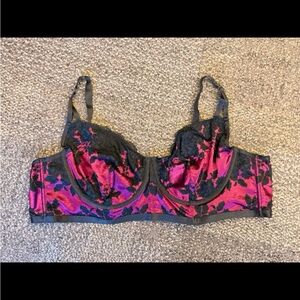 Torrid Black and pink Lace Bra lingerie